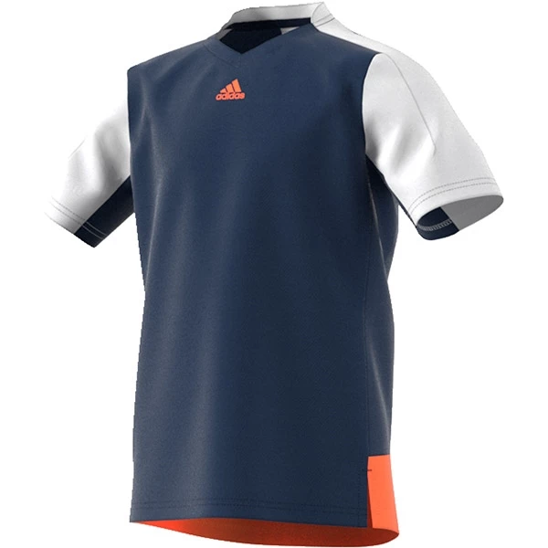 Adidas Boys Melbourne Tennis Tee - Mystery Blue/Glow Orange 1 Adidas Boys Melbourne Tennis Tee - Mystery Blue/Glow Orange