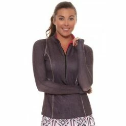 Lucky In Love Fast Lane 1/4 Zip Tennis Top